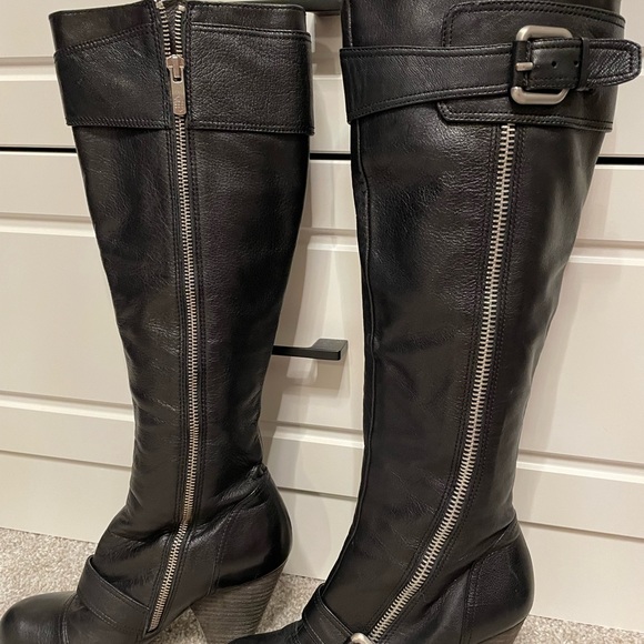 Vince Camuto Black Sidney tall leather boot - Picture 2 of 6